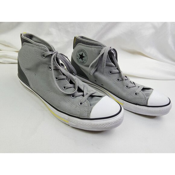 Converse Mid Top Size 12 Mens or 14 Womens Gray Lace Up Chuck Taylor All Star - Picture 1 of 14